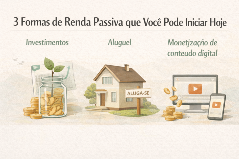 3 Formas de Renda Passiva que Você Pode Iniciar Hoje